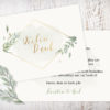 Dankeskarte, Danksagungskarte, Danksagung, Dankeskarten Hochzeit, Floral, elegant, Wir sagen Danke, Dankeschön, Vielen Dank, 2Seiten, A6, querformat