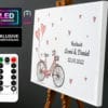 Hochzeit Gästebuch Alternative Motiv Fahrrad und Herzen