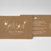 Hochzeitseinladung, Kraftpapier, Natur, Blumen