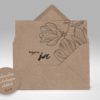 Hochzeitskarte wir sagen ja - Kraftpapier Vintage Liebe, Love, Blumen, Magnolie