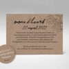 Einladungskarten Hochzeit Kraftpapier, Vintage Liebe Magnolie