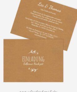 Einladung zur Silberhochzeit Lea