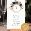 Tischkarten Hochzeitsserie Floral Vintage im Boho Style mit Holzfuß